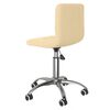 vidaXL Chaises &agrave; manger pivotantes lot de 4 Cr&egrave;me Velours