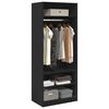 vidaXL Garde-robe noir 80x50x200 cm bois d'ing&eacute;nierie