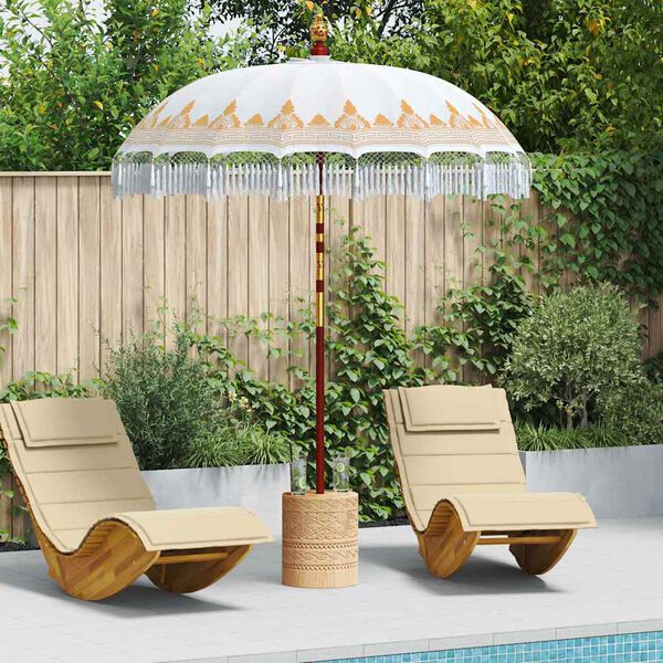 vidaXL Parasol balinais Crème 185 x 185 x 260 cm