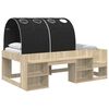 vidaXL Lit avec Tunnel 3 pc Ch&ecirc;ne Sonoma et noir Bois d'ing&eacute;nierie