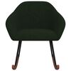 vidaXL Chaise &agrave; bascule Vert fonc&eacute; Tissu