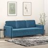 vidaXL Canap&eacute; &agrave; 3 places Bleu 180 cm Velours