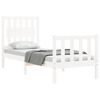 vidaXL Cadre de lit sans matelas blanc bois de pin massif
