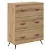 vidaXL Commode 3-Tiroir Ch&ecirc;ne Artisanal 69,5 x 34 x 90 cm