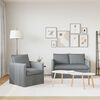 vidaXL Canap&eacute; 2 pcs Gris clair 136 x 82 x 85 cm tissu
