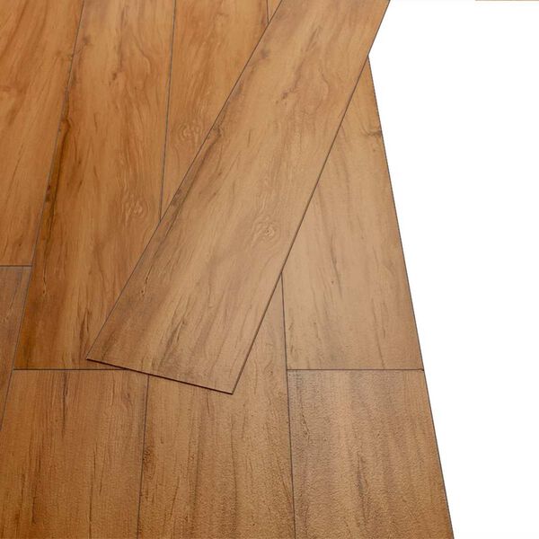 vidaXL Planches de sol 36 pcs Naturel 5,02 m&sup2; PVC