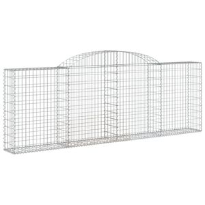 vidaXL Panier de gabions arqu&eacute; 300x30x100/120 cm Fer galvanis&eacute;