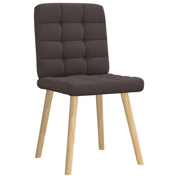 vidaXL Chaises &agrave; manger lot de 6 marron fonc&eacute; tissu