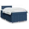 vidaXL Sommier &agrave; lattes de lit avec matelas Bleu 120x200 cm Tissu