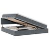 vidaXL Lit de Rangement avec matelas Gris fonc&eacute; 200 x 200 cm Velours