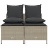 vidaXL Salon de jardin 4 pcs avec coussins gris clair résine tressée