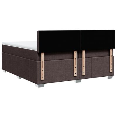 vidaXL Sommier à lattes de lit avec matelas Marron foncé 200x200 cm