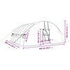vidaXL Serre avec cadre en acier blanc 36 m&sup2; 6x6x2,85 m