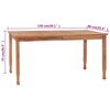 vidaXL Ensemble &agrave; manger de jardin 5pcs avec coussins bois teck solide