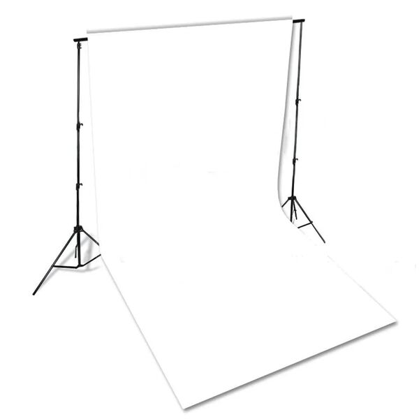 vidaXL Toile de fond coton sans support blanc 600x300 cm