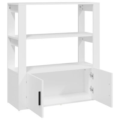 vidaXL Buffet Blanc 80x30x90 cm Bois d'ingénierie