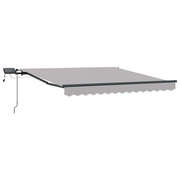 vidaXL Auvent R&eacute;tractable Gris clair 350 x 250 cm tissu