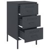 vidaXL Table de chevet 2 pcs anthracite 36x39x68 cm acier