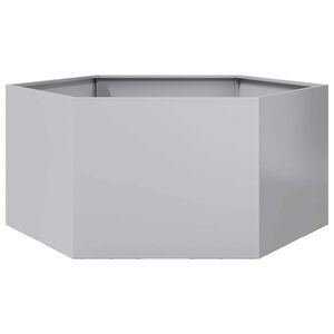vidaXL Jardini&egrave;re hexagone 104x90x45 cm acier galvanis&eacute;