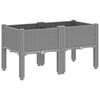vidaXL Jardini&egrave;re avec pieds gris clair 80x40x42 cm PP