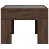vidaXL Table de chevet avec LED infini ch&ecirc;ne marron 40x40x30 cm