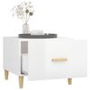vidaXL Tables basses 2 pcs blanc brillant 50x50x40cm bois d'ing&eacute;nierie