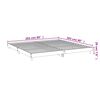 vidaXL Cadre de lit sans matelas ch&ecirc;ne marron 200x200 cm