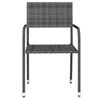 vidaXL Ensemble &agrave; manger de jardin 7 pcs Gris