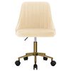 vidaXL Chaises pivotantes &agrave; manger lot de 6 cr&egrave;me velours