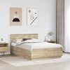 vidaXL Cadre de lit Ch&ecirc;ne Sonoma 150 x 200 cm Bois d'ing&eacute;nierie