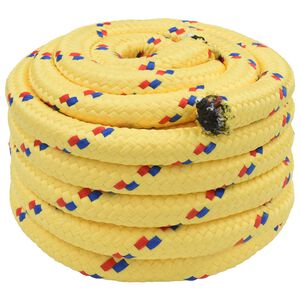 vidaXL Corde utilitaire polyvalente 30 mm 10 m Jaune PP