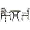 vidaXL Ensemble de bistrot 3 pcs bronze aluminium coul&eacute;
