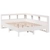 vidaXL Lit biblioth&egrave;que sans matelas blanc 150x200 cm bois pin massif