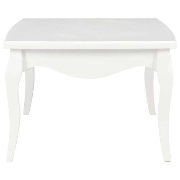 vidaXL Table basse Blanc 110x60x40 cm Bois de pin massif