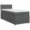vidaXL Lit boxspring avec matelas Gris fonc&eacute; 80 x 200 cm Tissu