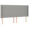 vidaXL T&ecirc;te de lit &agrave; LED Gris clair 203x16x118/128 cm Tissu