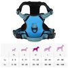 vidaXL Harnais pour chien avec bandes r&eacute;fl&eacute;chissantes r&eacute;glables bleu M