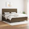 vidaXL Sommier &agrave; lattes de lit avec matelas Marron fonc&eacute; 200x200 cm