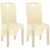 vidaXL Chaises &agrave; manger lot de 2 cr&egrave;me similicuir