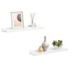 vidaXL &Eacute;tag&egrave;res &agrave; rebord pour cadre photo 2 pcs Blanc 40x9x3 cm MDF