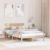 vidaXL Cadre de lit Marron 140 x 190 cm Bois de pin massif