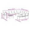 vidaXL Salon de jardin 7 pcs avec coussins noir aluminium