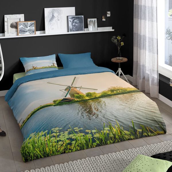 Good Morning Housse de couette WINDMILL 140x200/220 cm Multicolore
