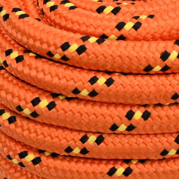 vidaXL Corde de bateau Orange 20 mm 25 m Polypropyl&egrave;ne