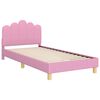vidaXL Cadre de lit pour enfants avec t&ecirc;te de lit Rose 90 x 190 cm