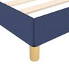 vidaXL Cadre de lit avec t&ecirc;te de lit sans matelas bleu 90x200 cm tissu