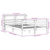 vidaXL Cadre de lit sans matelas cire marron 135x190cm bois pin massif