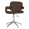 vidaXL Chaises pivotantes &agrave; manger lot de 2 marron similicuir