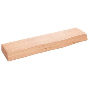 vidaXL &Eacute;tag&egrave;re murale marron clair 40x10x4 cm bois ch&ecirc;ne massif trait&eacute;