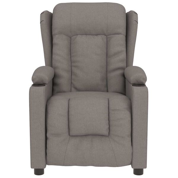 vidaXL Fauteuil de massage Taupe Tissu